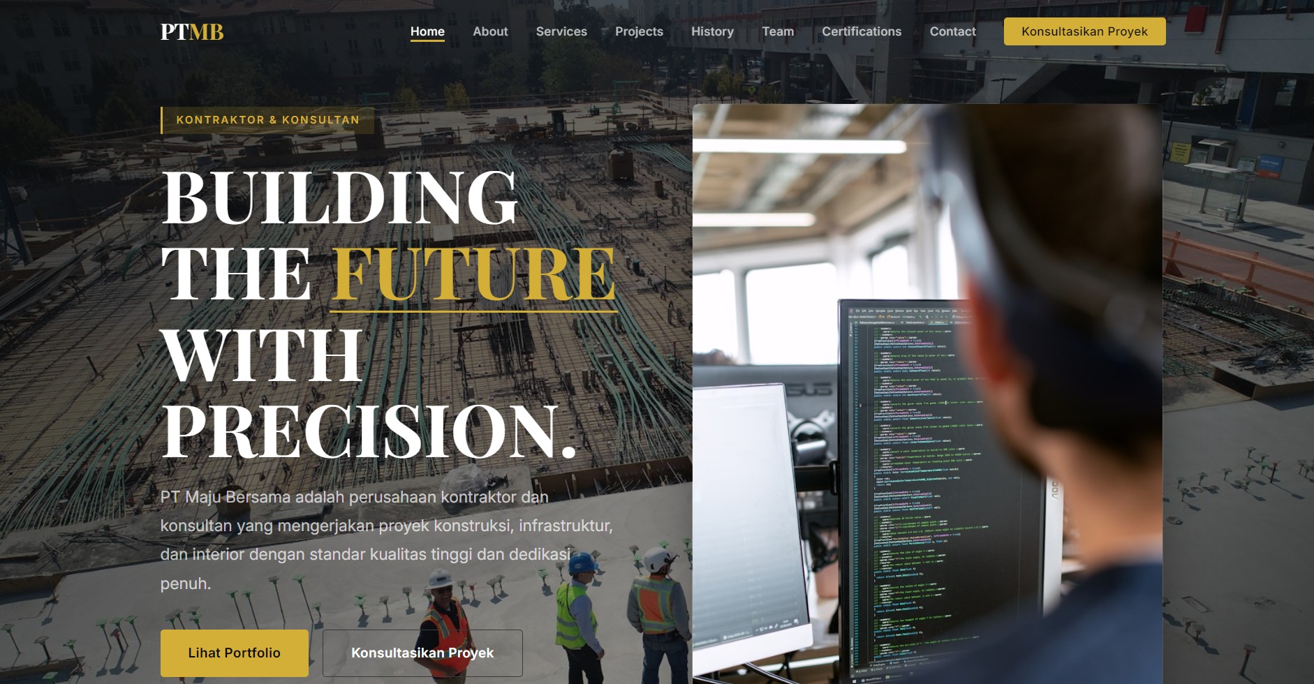 Website PT Maju Bersama